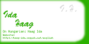 ida haag business card